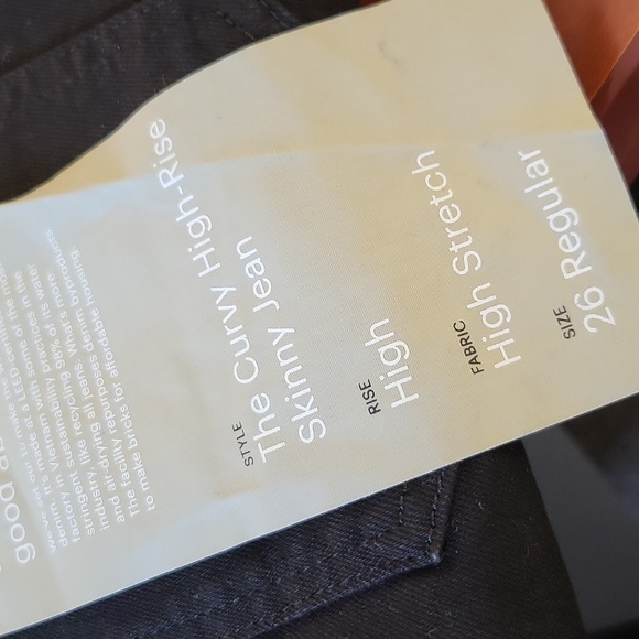 Everlane Black Curvy High Rise Skinny Jeans sz 26 regular - Picture 6 of 6